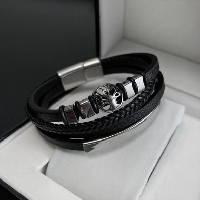 1 Piece Tree Of Life Stainless Steel Men's Bracelets h5 Picture4
