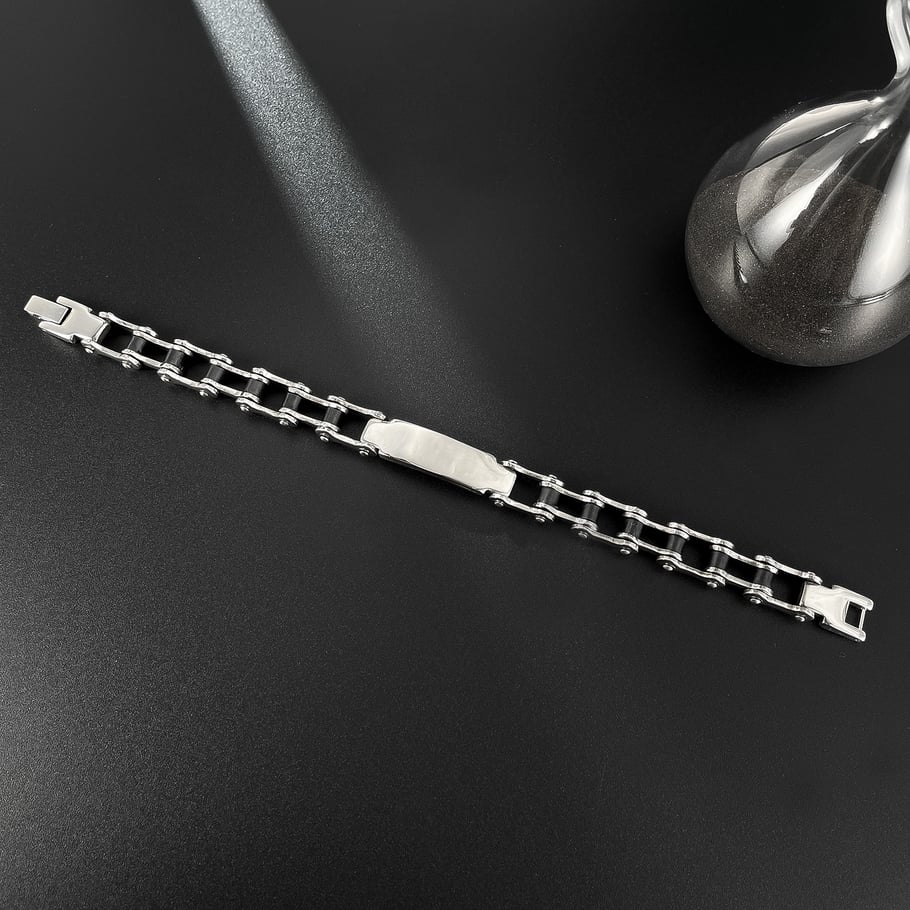 1 Piece Industrial Series Mechanical Stainless Steel Men's Bracelets Picture3