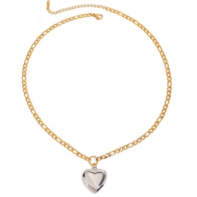 Simple Heart Stainless Steel Mixed Color Pendant Necklaces h5 