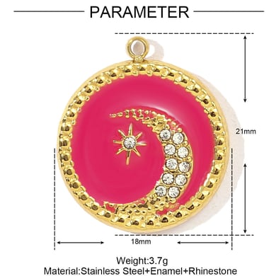 1 Stück luxuriöse Serie Exquisite Tarot Edelstahl Gold Farbe Damen Anhänger h5 Bild2