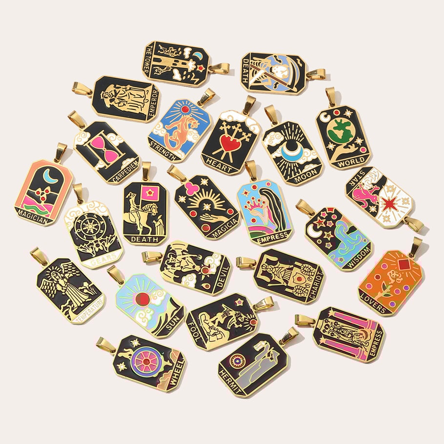 Pendentifs chics en acier inoxydable Tarot Image5