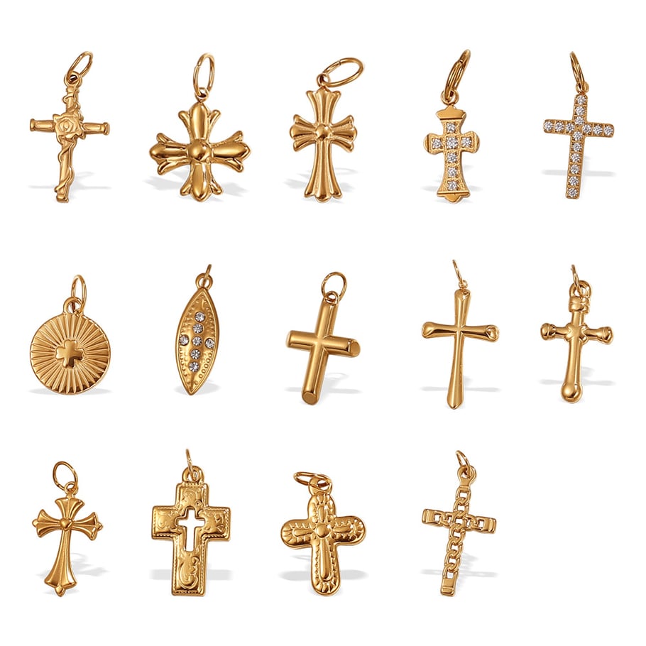 Vintage Cross Exquisite Stainless Steel Women's Pendant Picture5