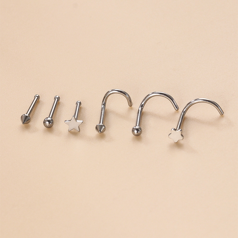 1 Piece Exquisite Star Shape Women's Nose Stud Picture4