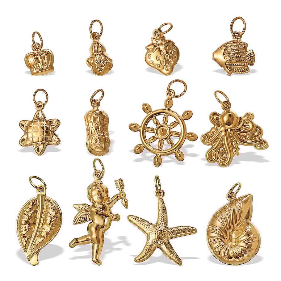 Marine Organism Titanium Steel Gold Color Hollow Women's Pendants Picture5