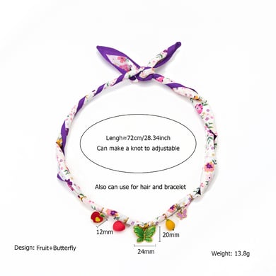 Tropical Series Colorful Flower Stainless Steel Gold Color Women's Pendant Necklaces h5 Picture2