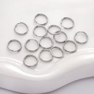 Double ring 1.0x10mm steel color 50 pieces/pack Picture12