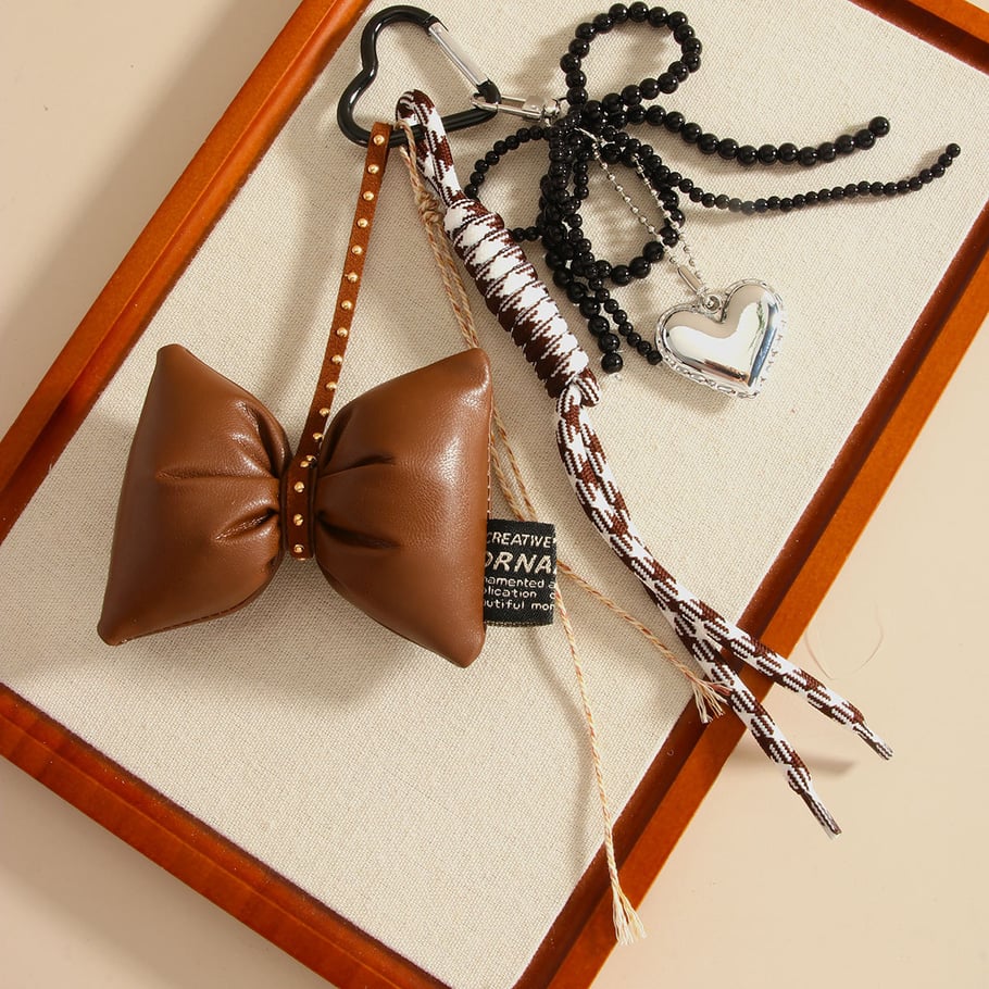 Vintage Dimensional Bow Braided Rope Women's Bag Charms Picture3