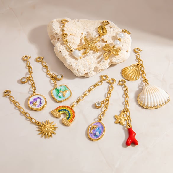 1 pieza de colgante de acero inoxidable dorado con diseño de tortuga retro de serie simple para mujer 2