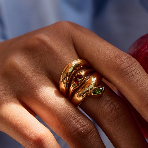 Ins Style Heart Stainless Steel Gold Color Minimalist Rings 2