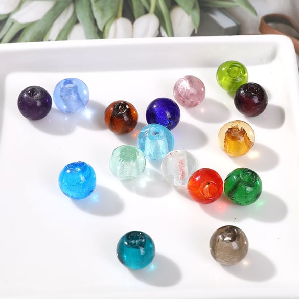 1 Adet Günlük Halka Cam DIY Takı Boncuğu 2