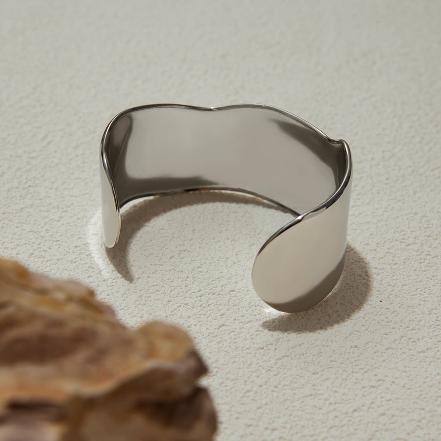Solid Color Stainless Steel Cuff Bracelet Picture5