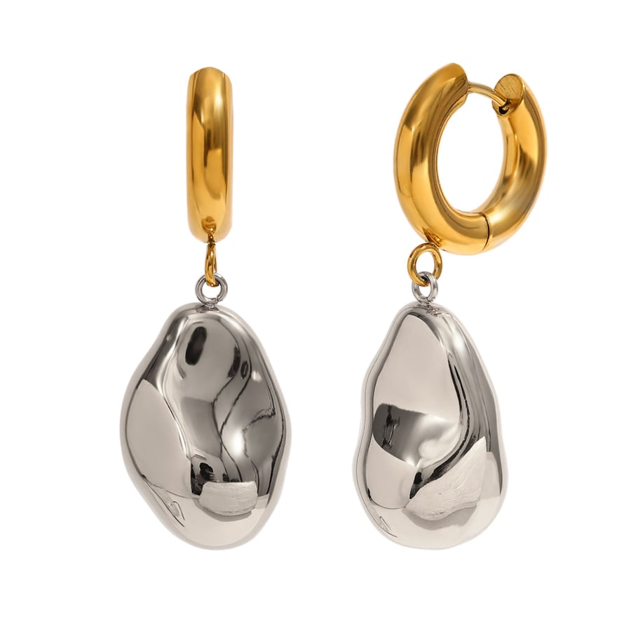 Leichte, elegante Damenohrringe aus goldfarbenem Edelstahl 