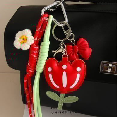 1 Piece Romantic Series PU Flower Knot Bag Pendant h5 Picture3