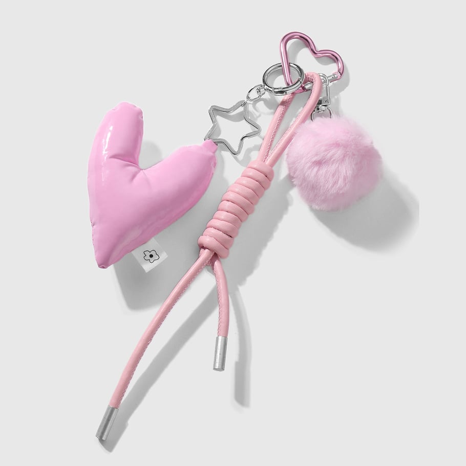 1 Piece Sweet Leather Heart Bag Charms Picture7