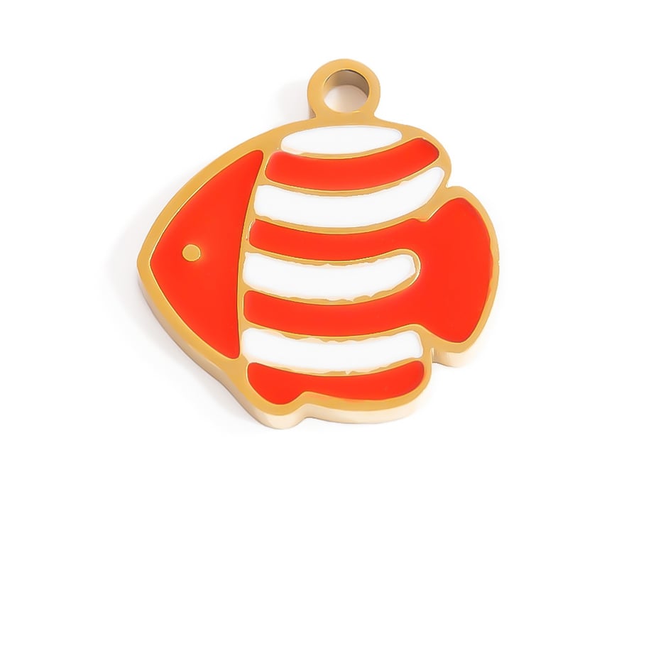 1 Stück Simple Series Niedliche Schildkröte Edelstahl Goldfarben Damenanhänger Bild7
