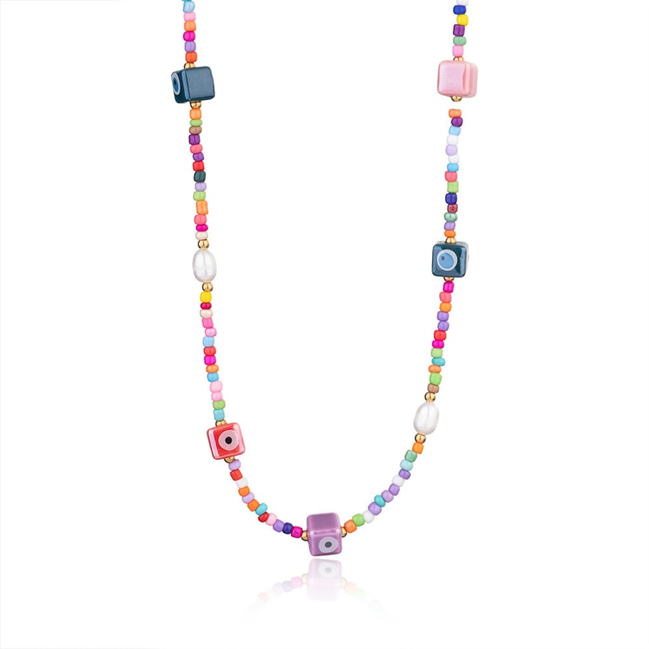 Colorful Romantic Series Beads Natural Stone Women's Beaded Necklaces 