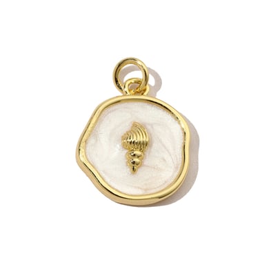 1 Piece Vacation Series Marine Organism Copper Gold Color Women's Pendants h5 
