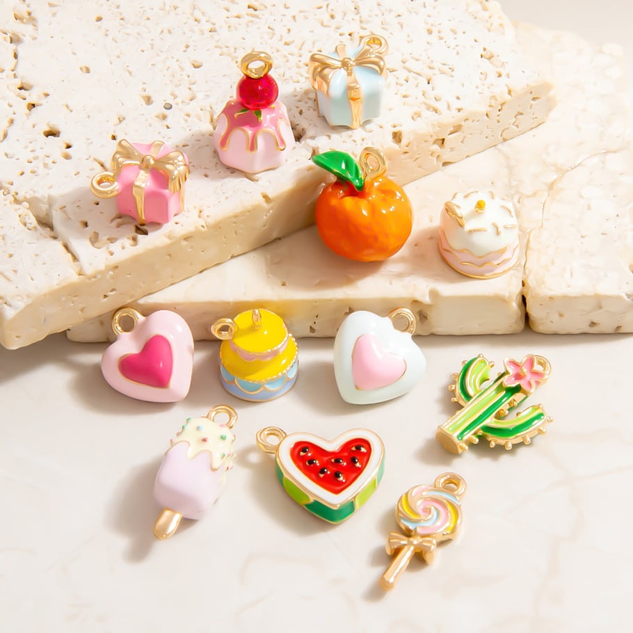 Cute Plant Alloy Gold Color DIY Pendants Picture3