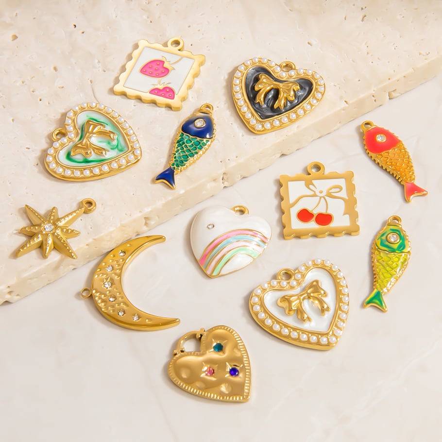 Vacation Style Stainless Steel  Gold Color DIY Pendants Picture3