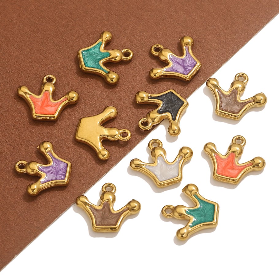 1 Piece Luxurious Crown Shape Stainless Steel Women's Pendants Picture7