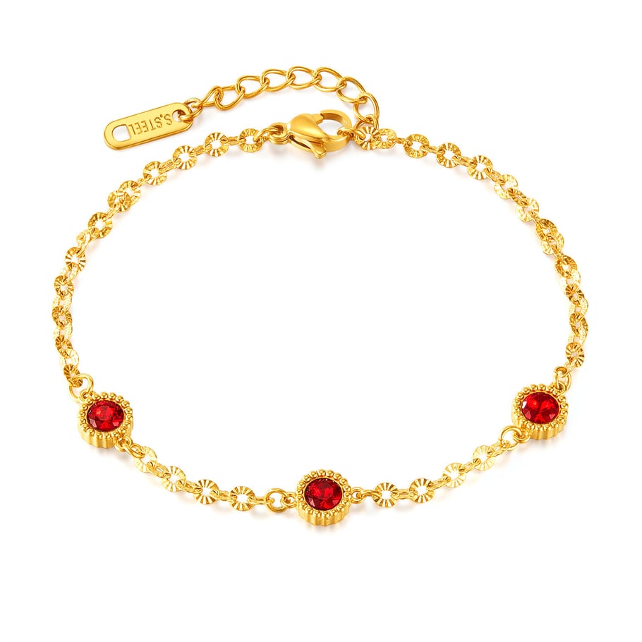 1 Stück Simple Series Tägliche geometrische Edelstahl Goldfarbene Damen-Kettenarmbänder Bild6