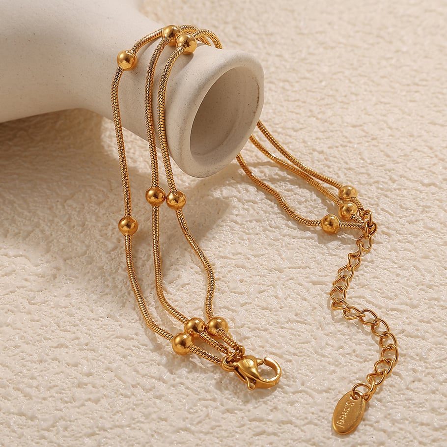 Daily Chain Stainless Steel Gold Color Layered Necklaces Picture5