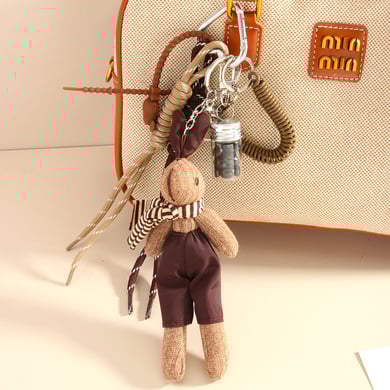 1 Piece Cute Fabric Rabbit Doll Bag Hanger h5 Picture3