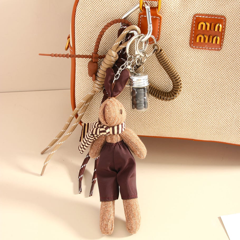 1 Piece Cute Fabric Rabbit Doll Bag Hanger Picture3