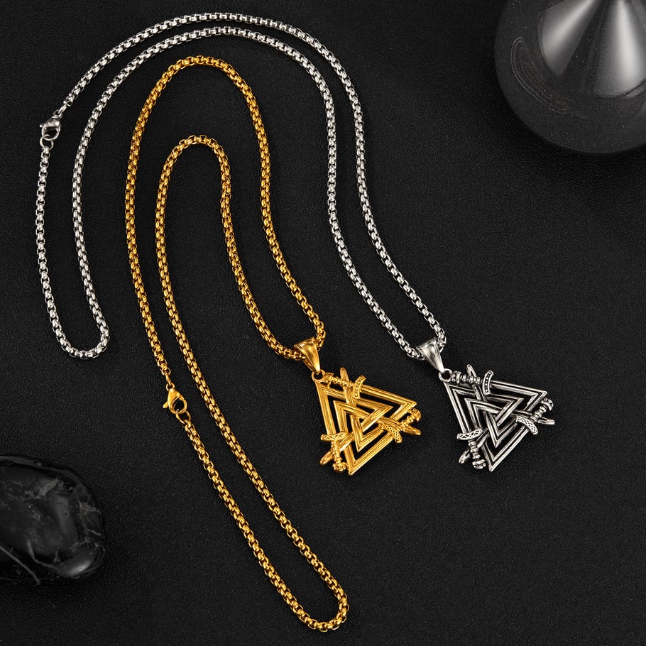 1 Piece Designable Triangle Stainless Steel Men's Pendant Necklaces Picture4