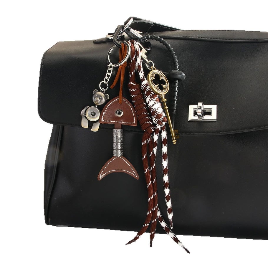 1 Piece Classic Series Retro Solid Color PU Women's Bag Charms Picture6