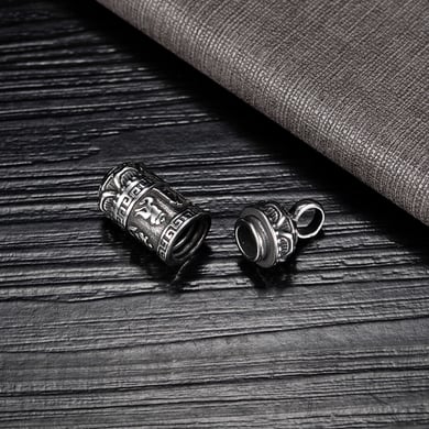 Vintage Cylinder Stainless Steel Men's Necklaces h5 Picture5