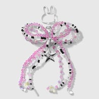 1 pink bow keychain 