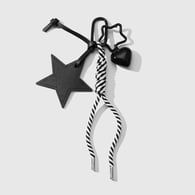 1 black star keychain 