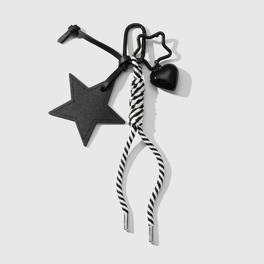 Leather Star Bag Charms 