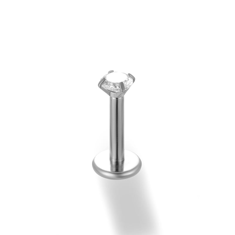 1 Pair Simple Series Simple Geometric Titanium Steel   Gold Color  Zircon Women's Piercings Earrings 