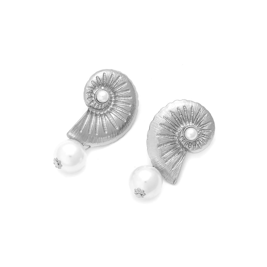 1 Pair Exaggerated  Alloy Whelks Drop Earrings Picture5