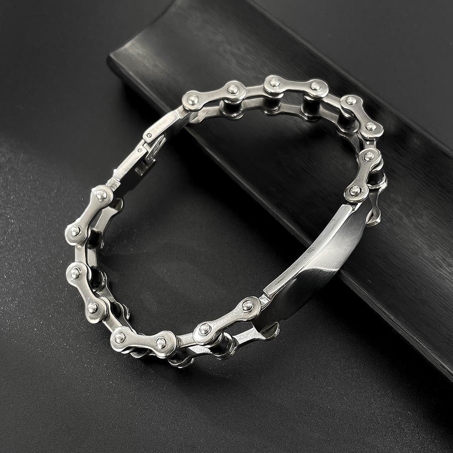 1 Piece Industrial Series Mechanical Stainless Steel Men's Bracelets Picture4