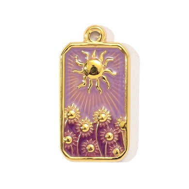 1 pezzo di lusso, serie squisita di tarocchi in acciaio inossidabile color oro, ciondolo da donna h5 