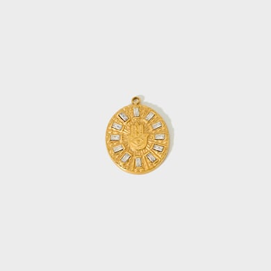 1 Stück Leichter Luxus Premium Gold Edelstahl DIY Damen Anhänger h5 Bild4