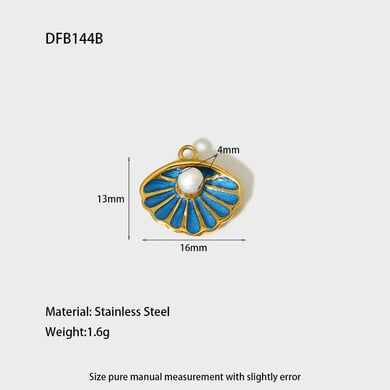Seestern Edelstahl Goldfarben Anhänger h5 Bild5