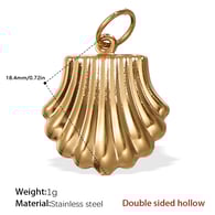 PJ218G Double-sided hollow gold pendant Picture22