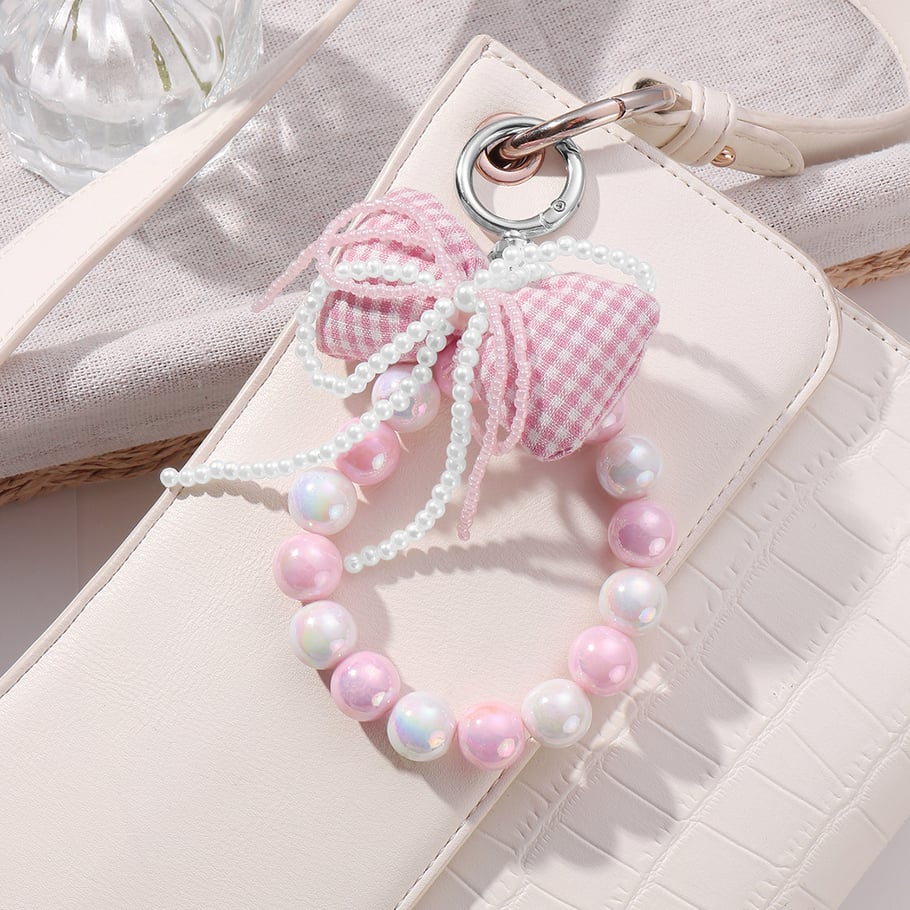 Sweet Beaded Bow Knot Bag Charms Picture7