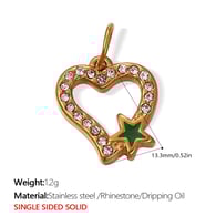 PJ315GNG Green Oil Drop Gold Pendant/8 Picture10