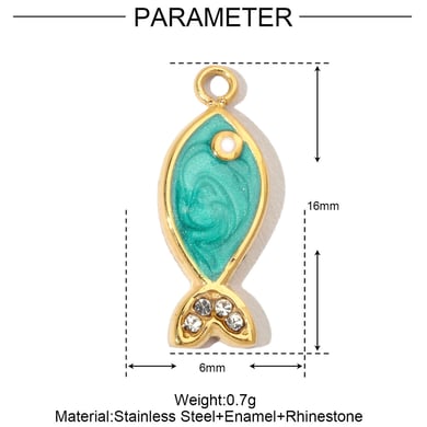 Vivid Watermelon Stainless Steel Gold Color Pendants h5 Picture2