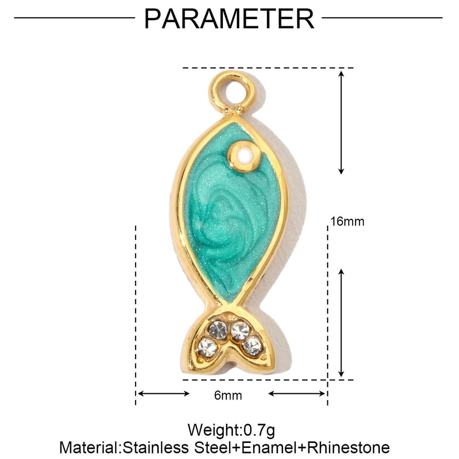Vivid Watermelon Stainless Steel Gold Color Pendants Picture2