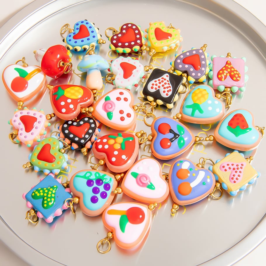 Colorful Heart Stainless Steel DIY Pendant Picture3