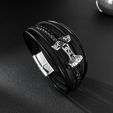 1 Piece Geometric Multilayer Stainless Steel Men's Bracelets h5 Picture2