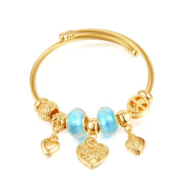 1 Stück Simple Series Niedliche Herz Edelstahl Damen Armreifen h5 Bild5