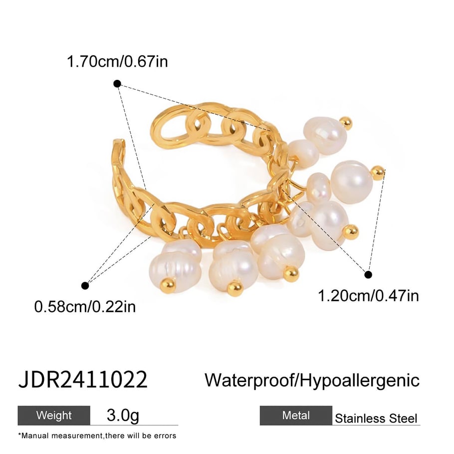 Ins Style Herz Edelstahl Gold Farbe Statement Ringe 