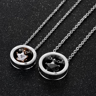 1 Piece Radiant Star Hoop Stainless Steel Men's Pendant Necklaces h5 Picture3